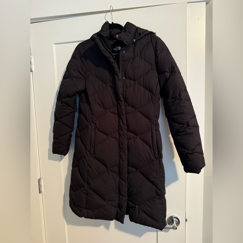 Women's Black Mid Length Puffer Coat